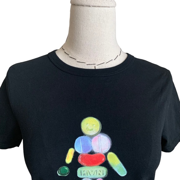 Marc Jacobs Heaven Pill Vitamin Baby Tee T-Shirt Claire Barrow XS - Picture 3 of 12